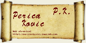Perica Ković vizit kartica